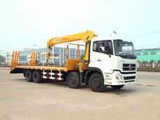 東風(fēng)天龍前四后八帶隨車(chē)吊多功能平板運(yùn)輸車(chē)全面解析